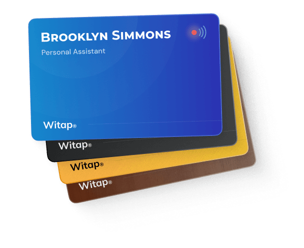 Witap NFC cards for corporate teams — centralized management
